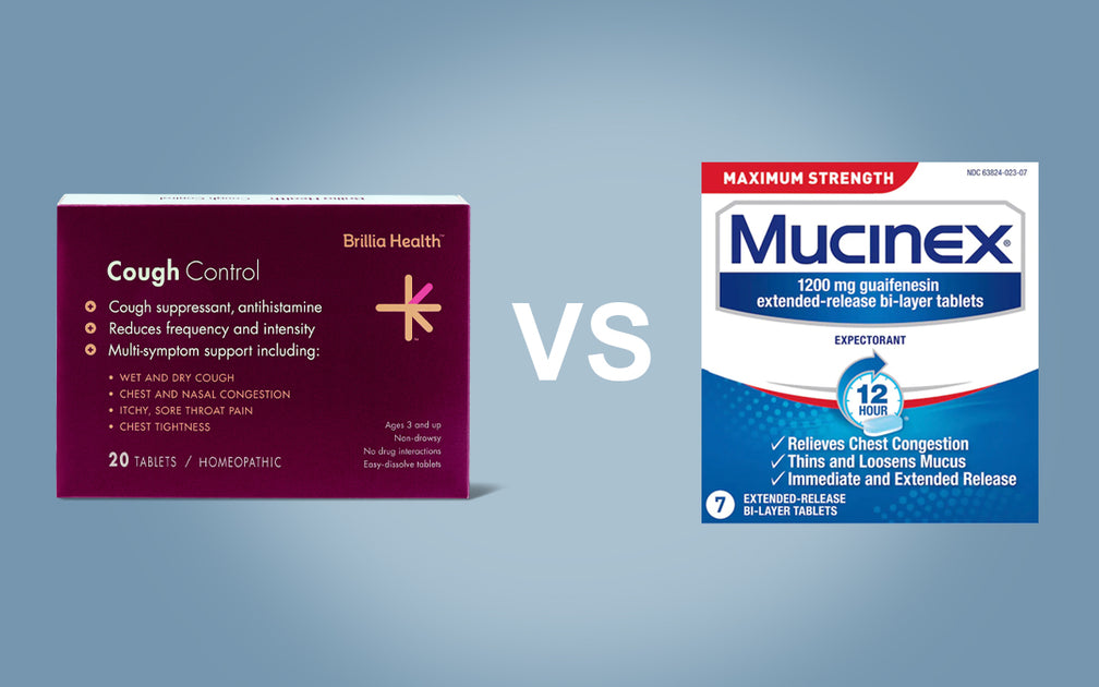 Brillia Health vs Mucinex for Cough Control Brillia Health vs Mucinex